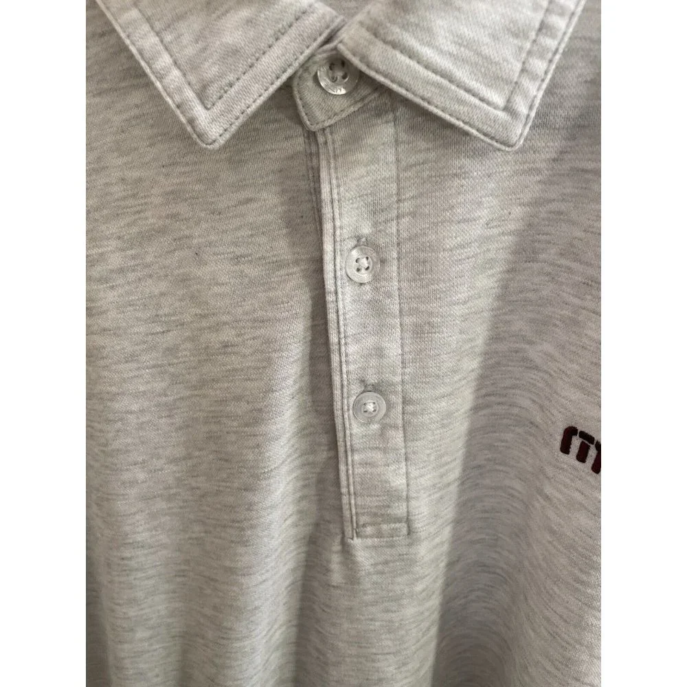 Travis Mathew Casual Gray Short Sleeve Polo Shirt Men's Size M - Picture 3 of 8